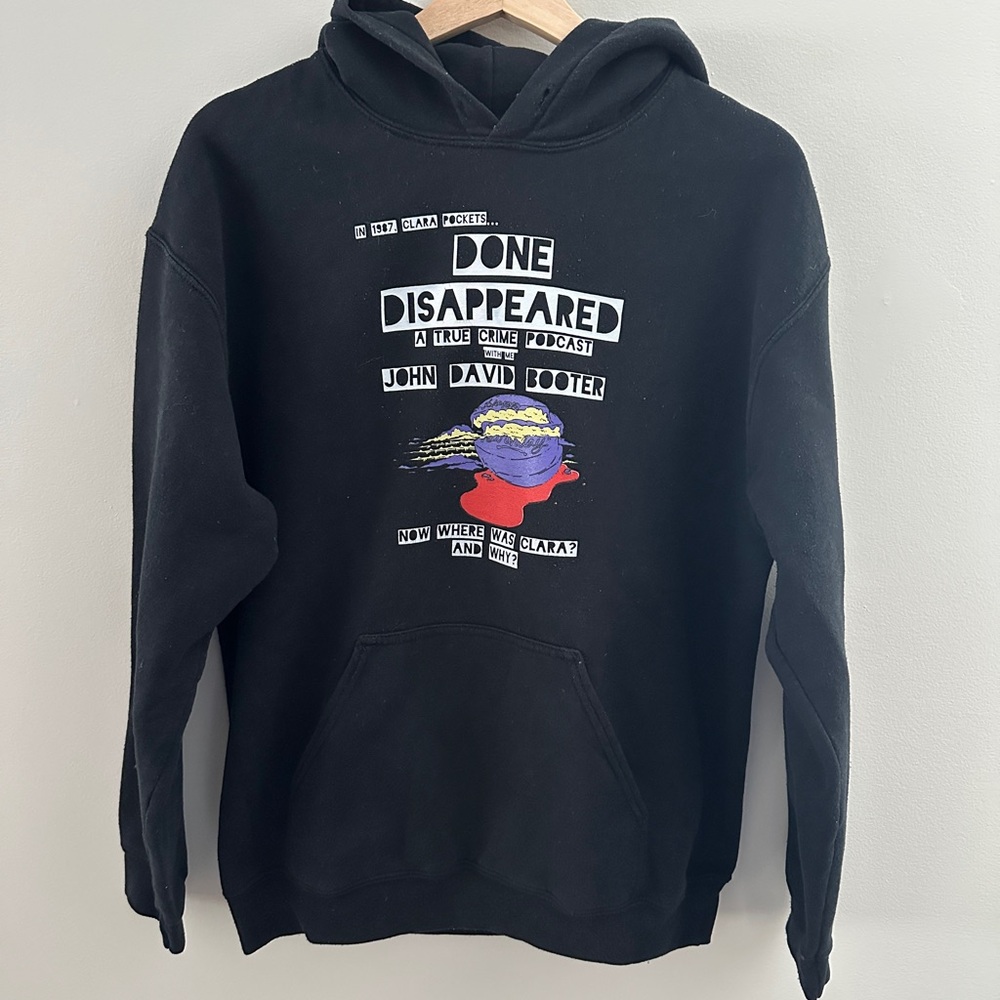 TRUE CRIME PODCAST Done Disappeared - Black Graphic Hoodie